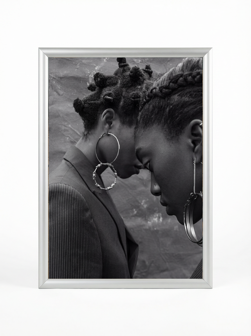 2 Sistaz — Black & White Fine Art Portrait Poster