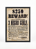 $250 Reward Poster — 1848 Fugitive Slave Broadside (Georgetown, D.C.)