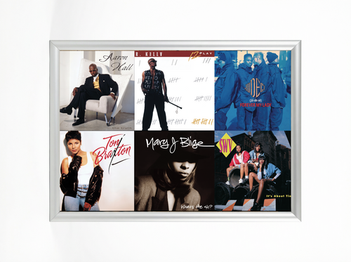 90s R&B Artists Vol. 1 — Album Cover Collage Poster