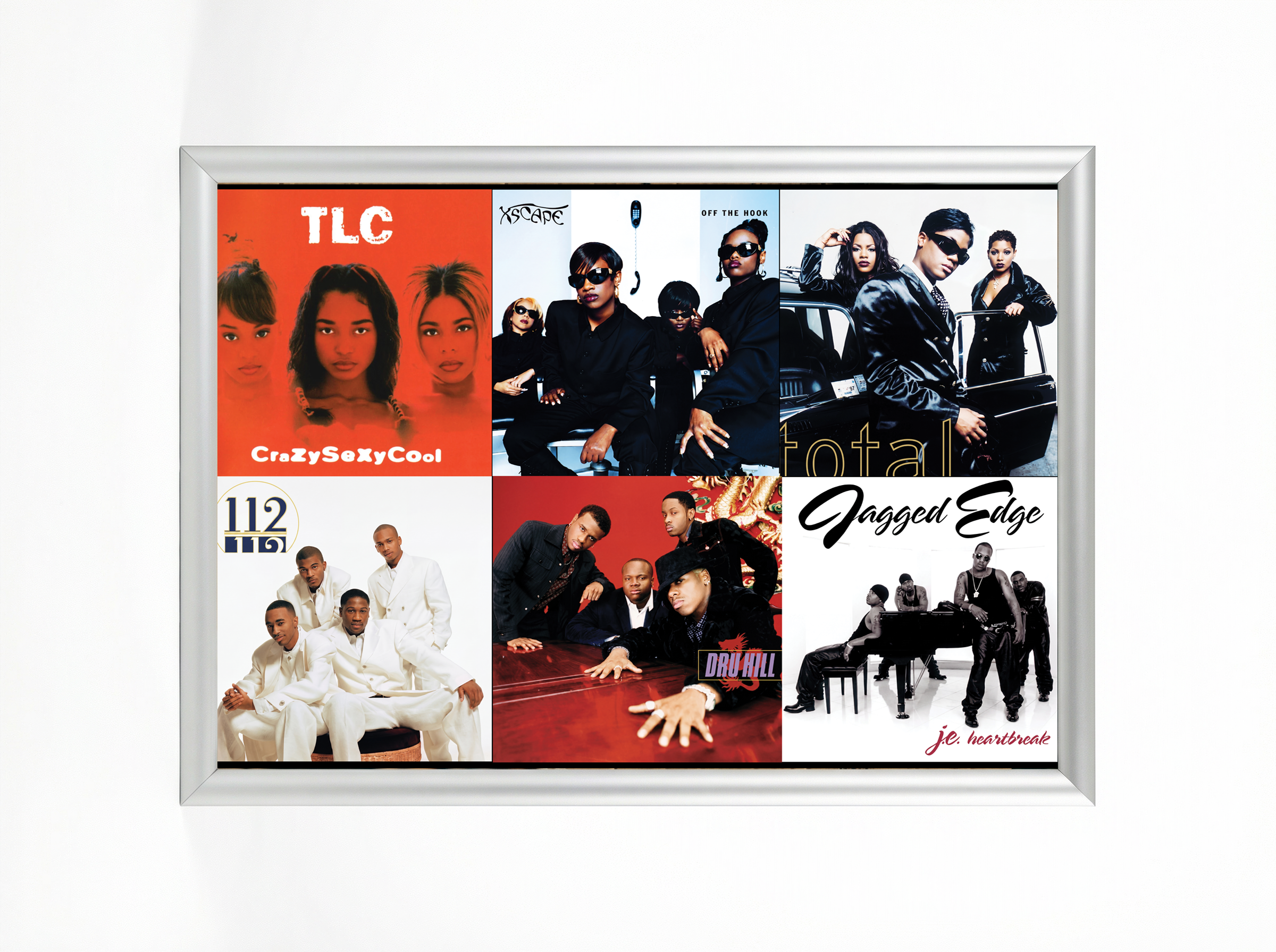 90s R&B Groups — Album Cover Collage Poster