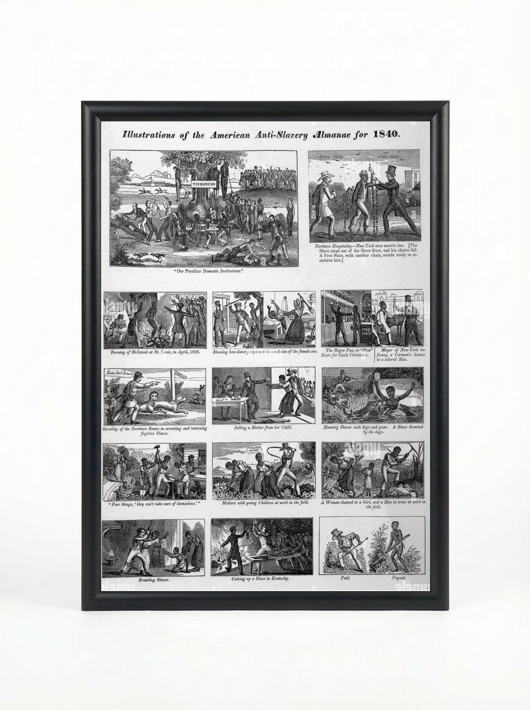 Anti-Slavery Almanac 1840: Slavery's Horrors Illustrated