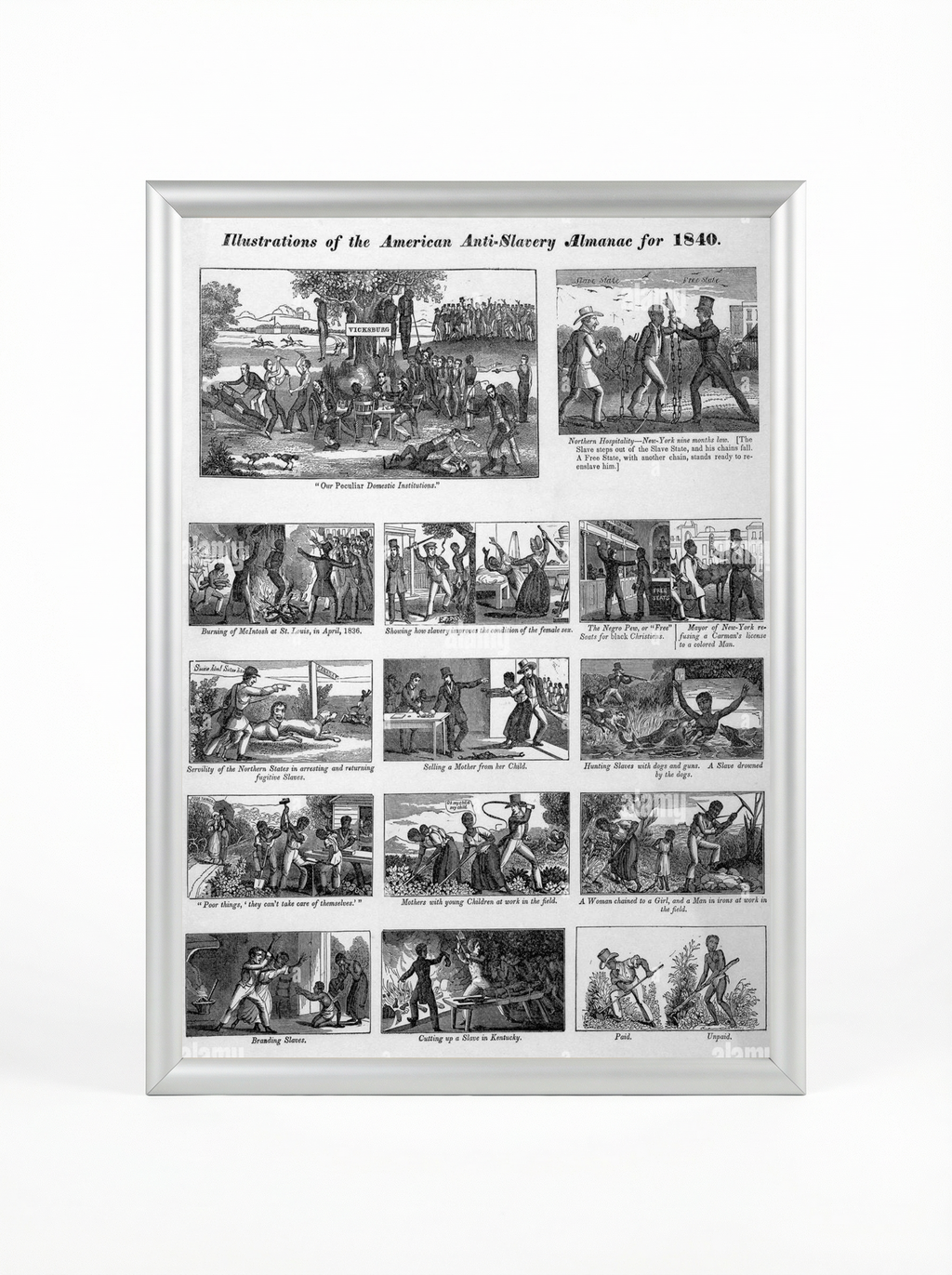 Anti-Slavery Almanac 1840: Slavery's Horrors Illustrated