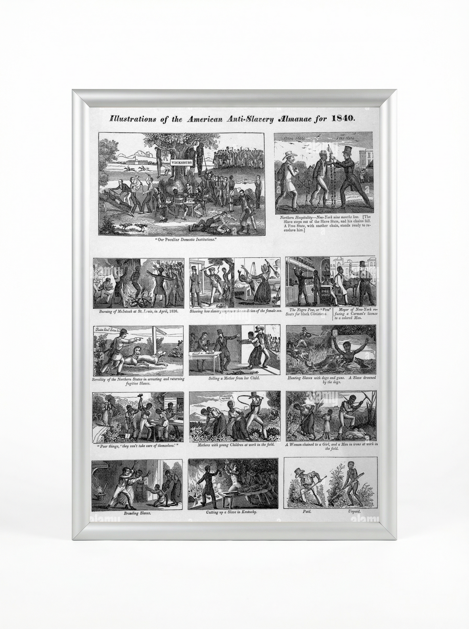 Anti-Slavery Almanac 1840: Slavery's Horrors Illustrated