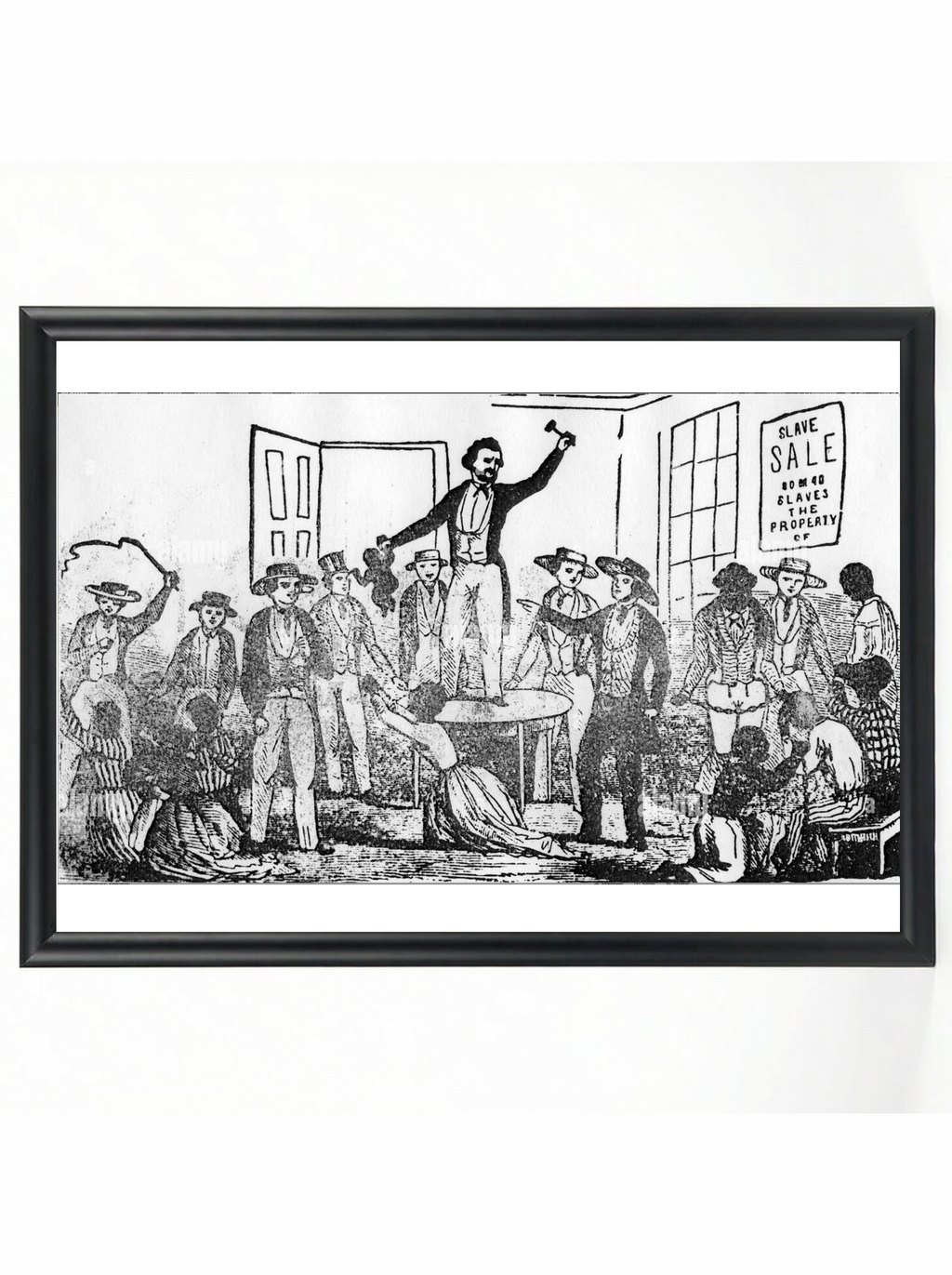 Slave Sale: Mother and Child on the Auction Block