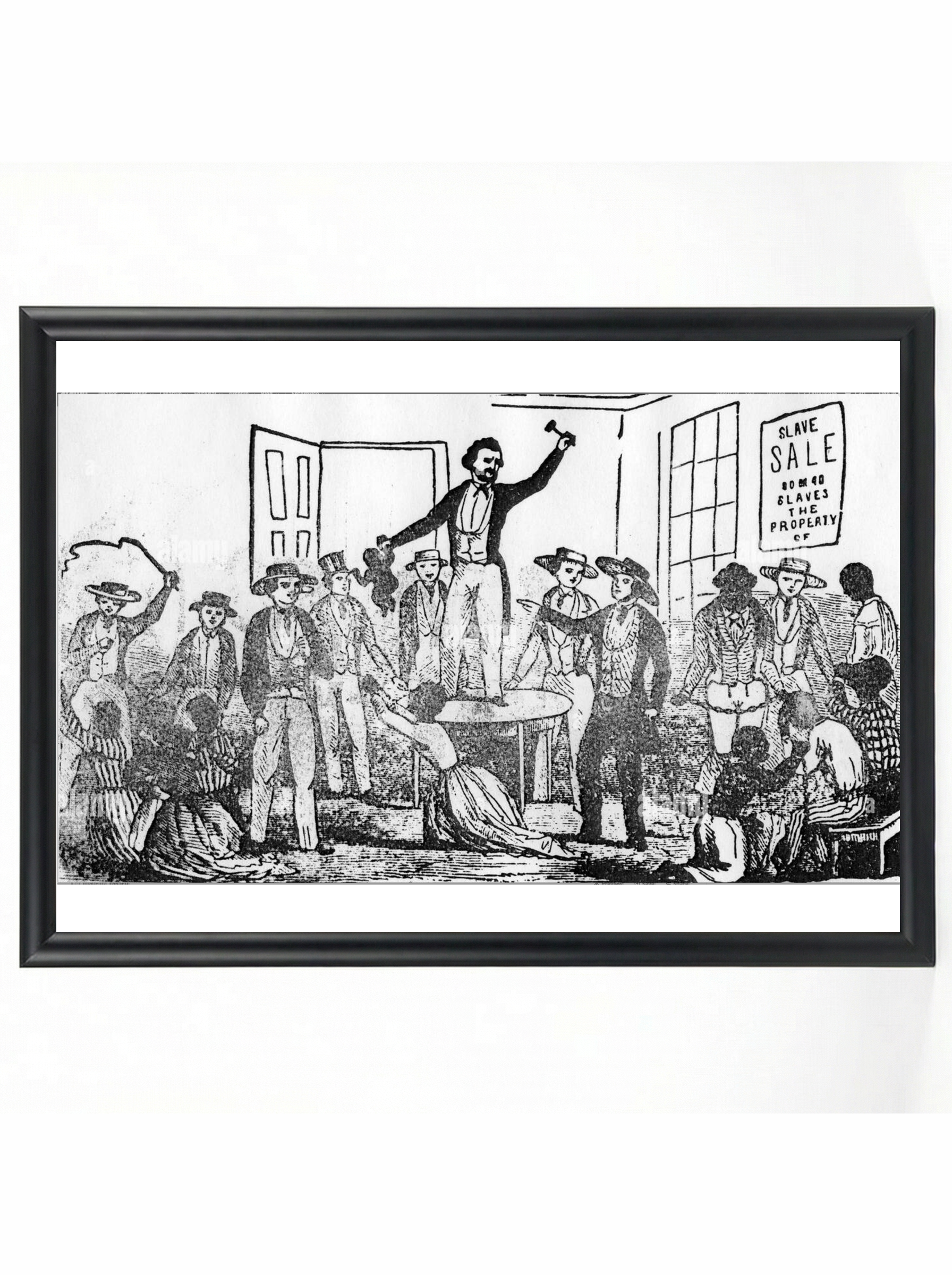 Slave Sale: Mother and Child on the Auction Block