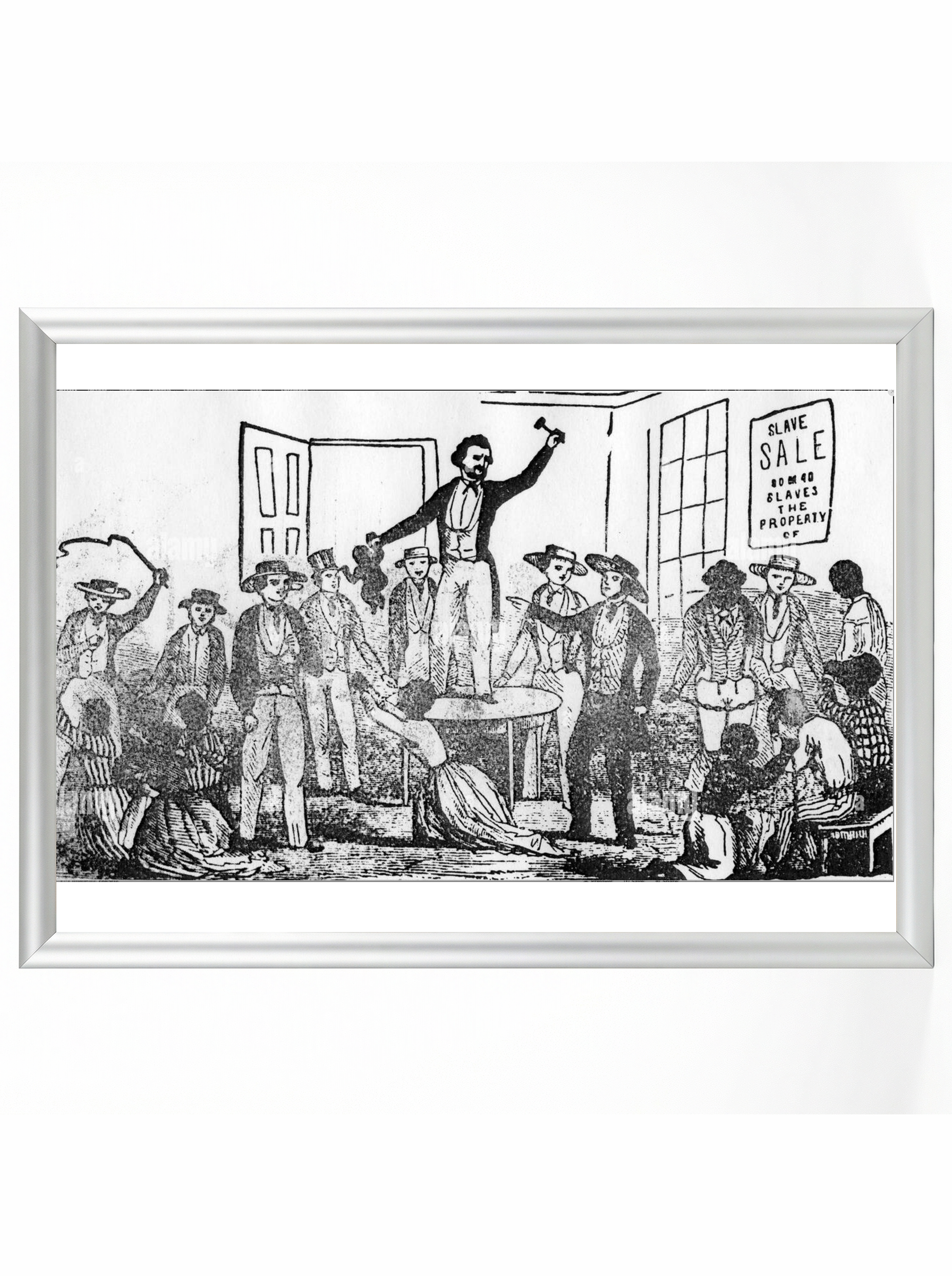 Slave Sale: Mother and Child on the Auction Block