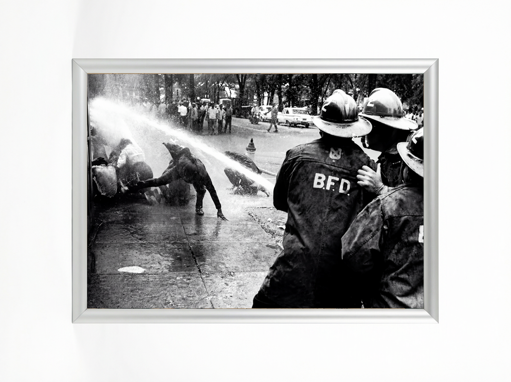 Birmingham Fire Hoses, 1963 — Civil Rights Framed Poster