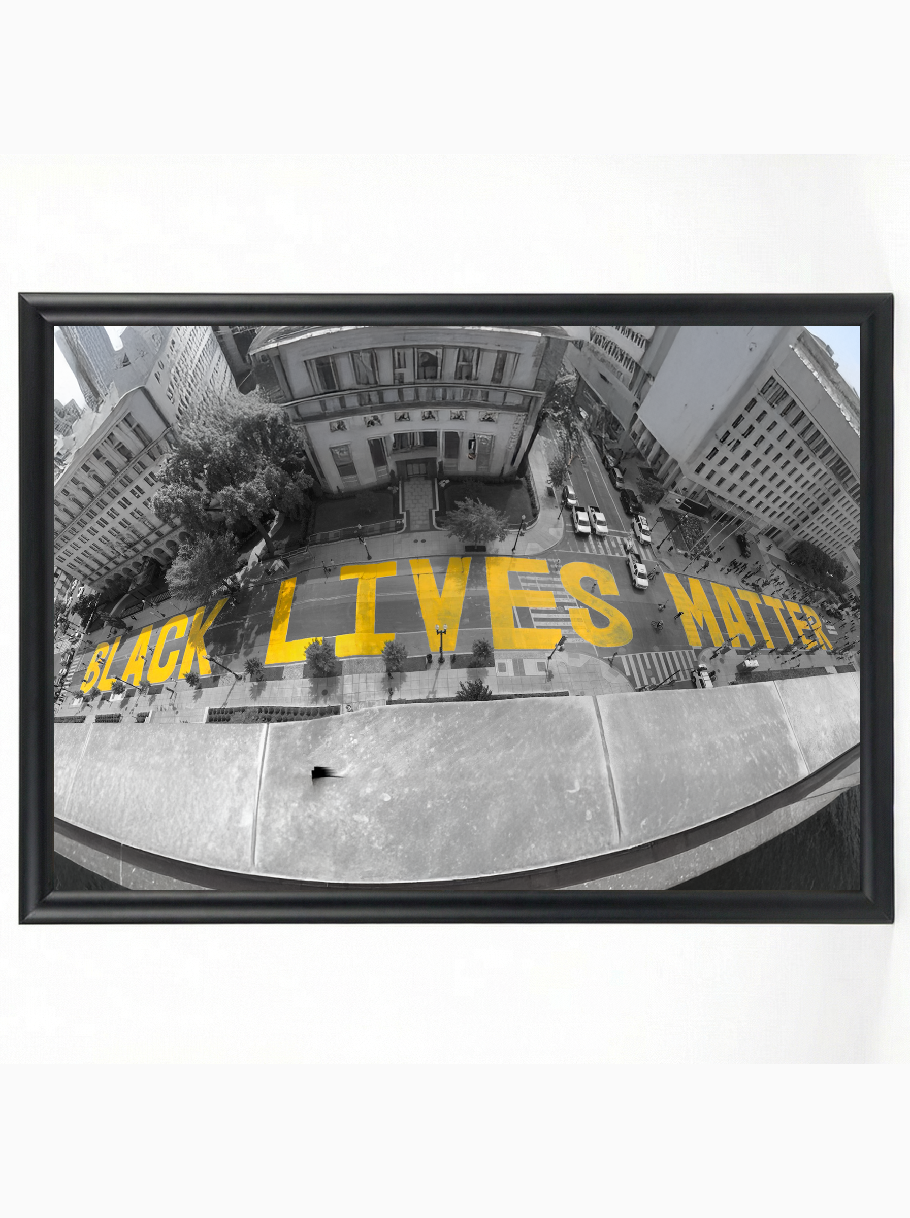 Black Lives Matter Street Mural: Colorized/Black White