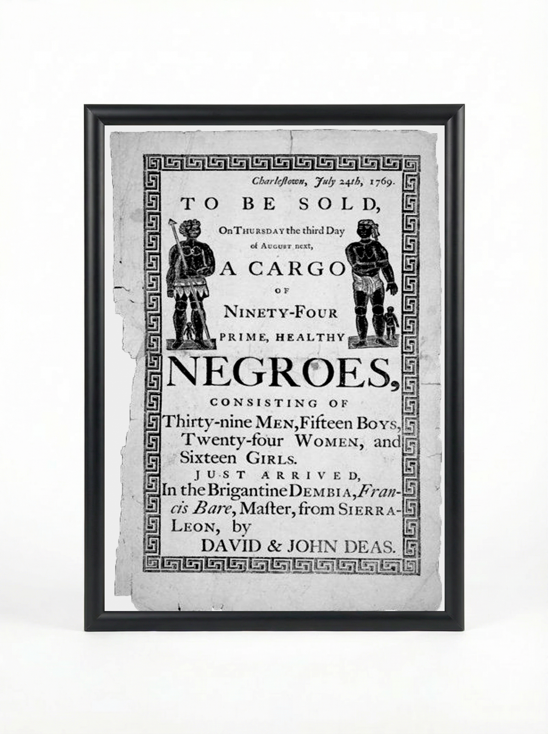 Cargo of Ninety-Four Negroes: Charleston 1769 Slave Ship