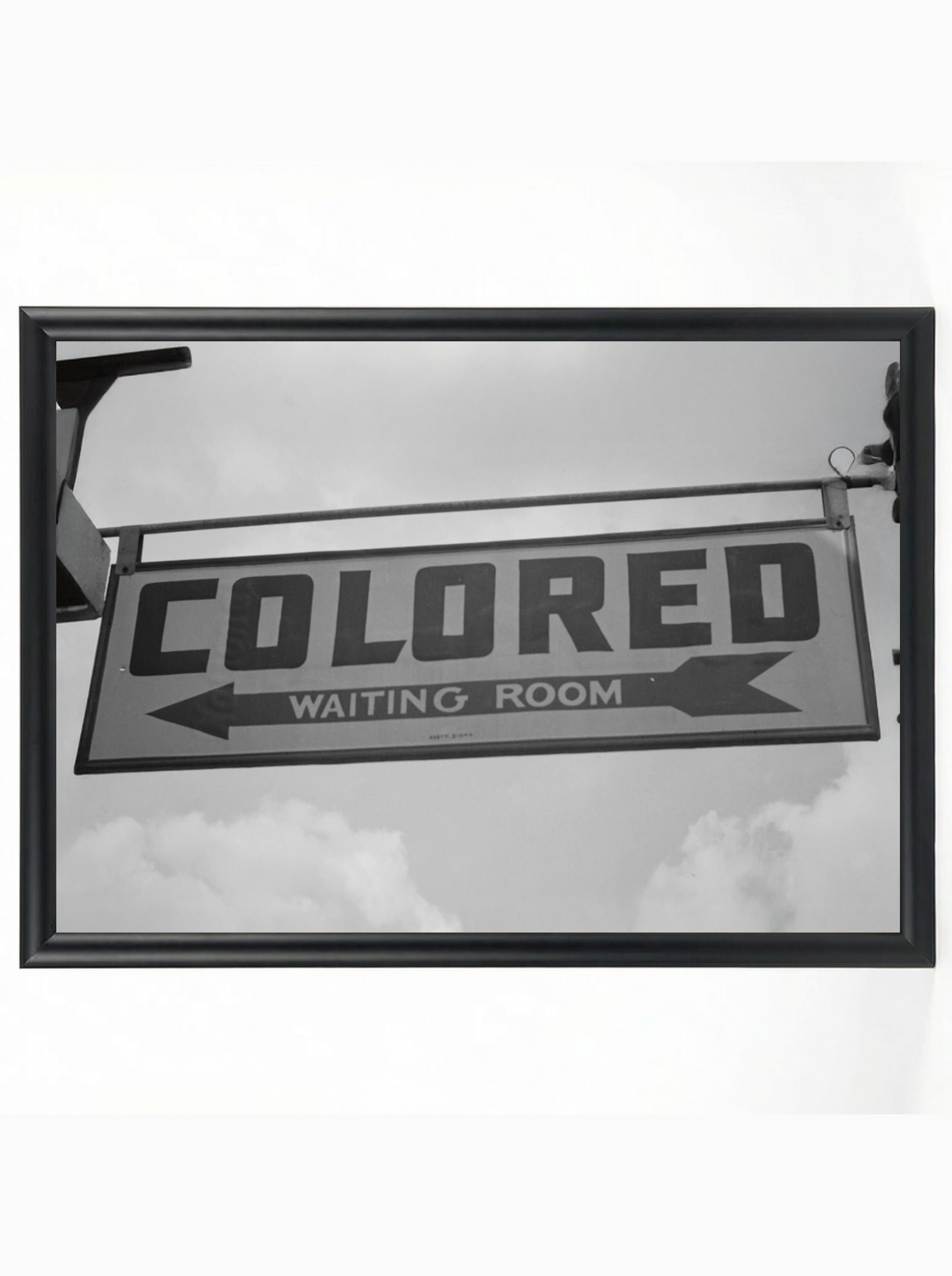 Colored Waiting Room: Jim Crow Segregation Sign