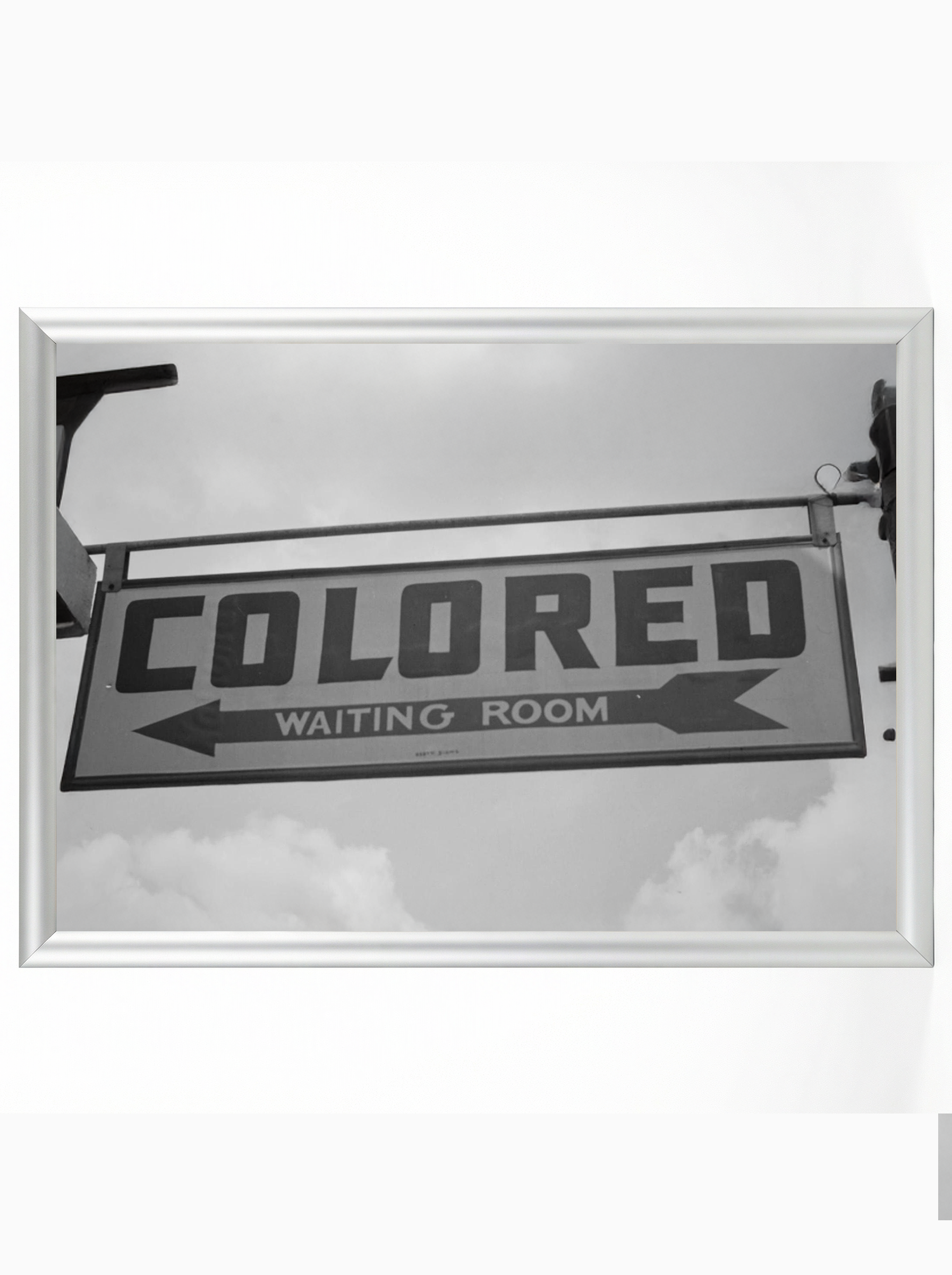 Colored Waiting Room: Jim Crow Segregation Sign