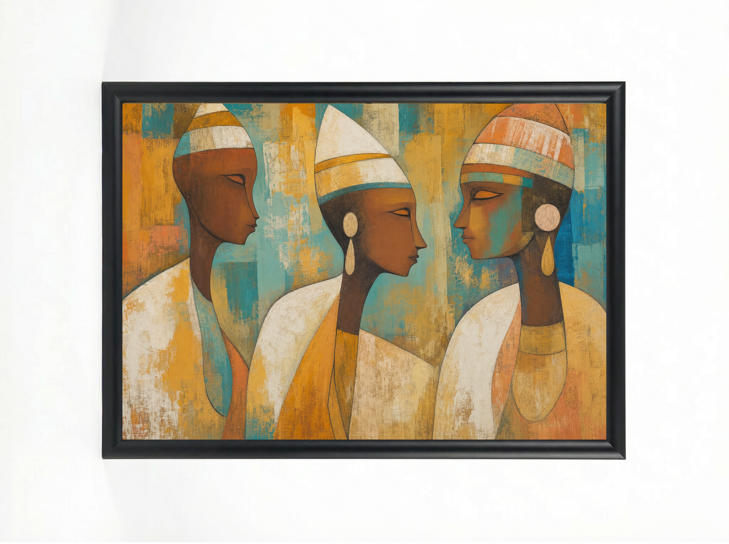 Three in Stillness – African Women Portrait Art Print