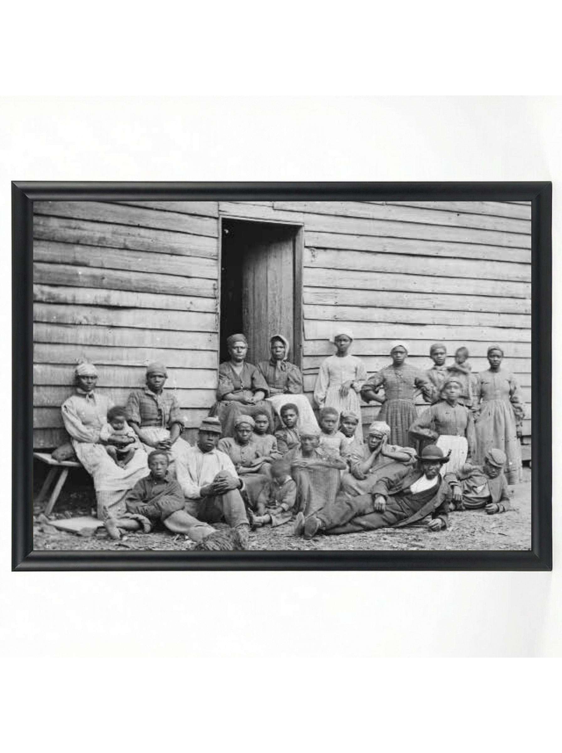 Enslaved Family: Multi-Generational Plantation Portrait (Black & White)
