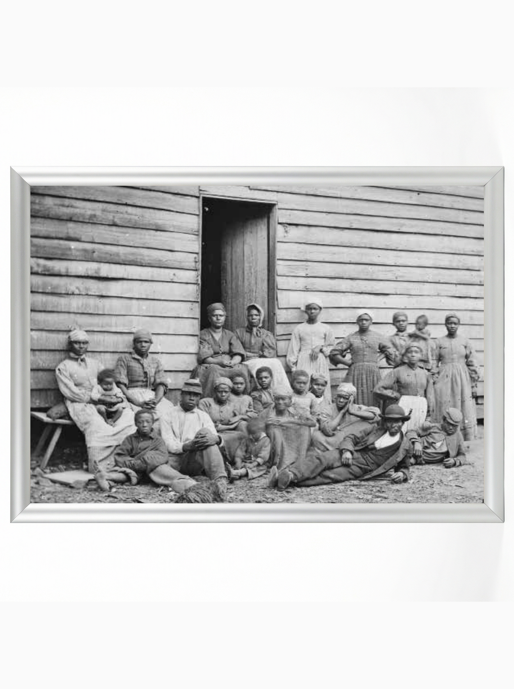 Enslaved Family: Multi-Generational Plantation Portrait (Black & White)