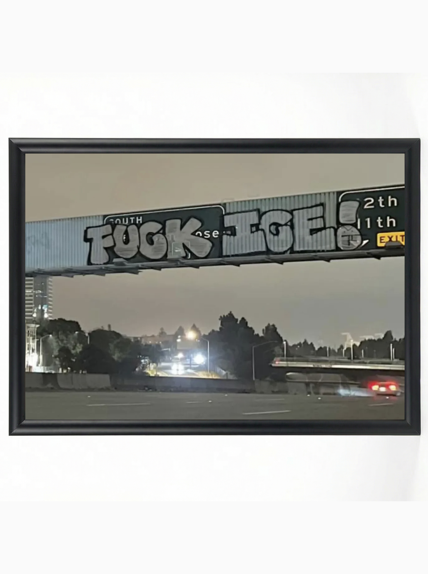 F*ck ICE: Freeway Overpass Graffiti Protest