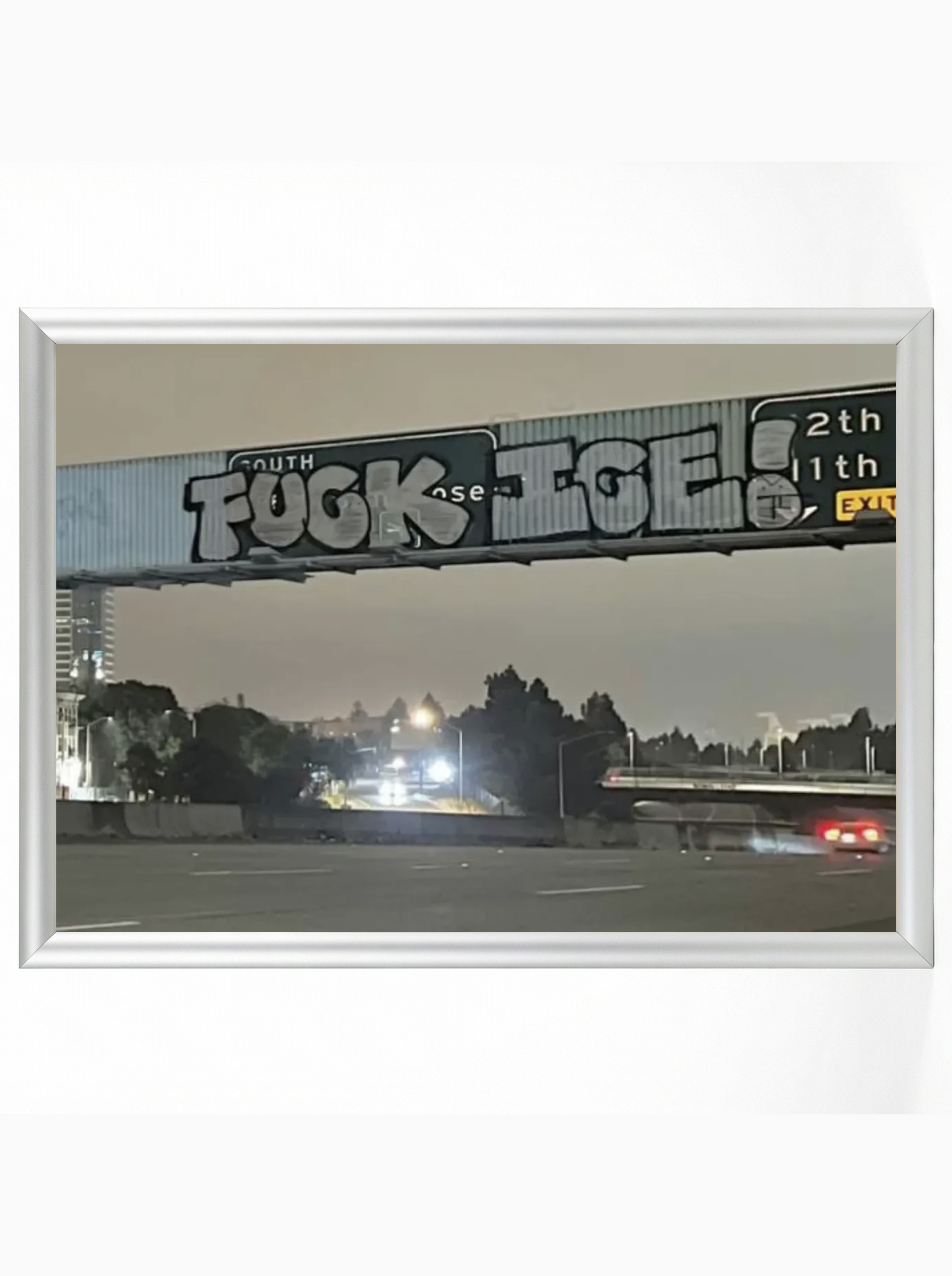 F*ck ICE: Freeway Overpass Graffiti Protest