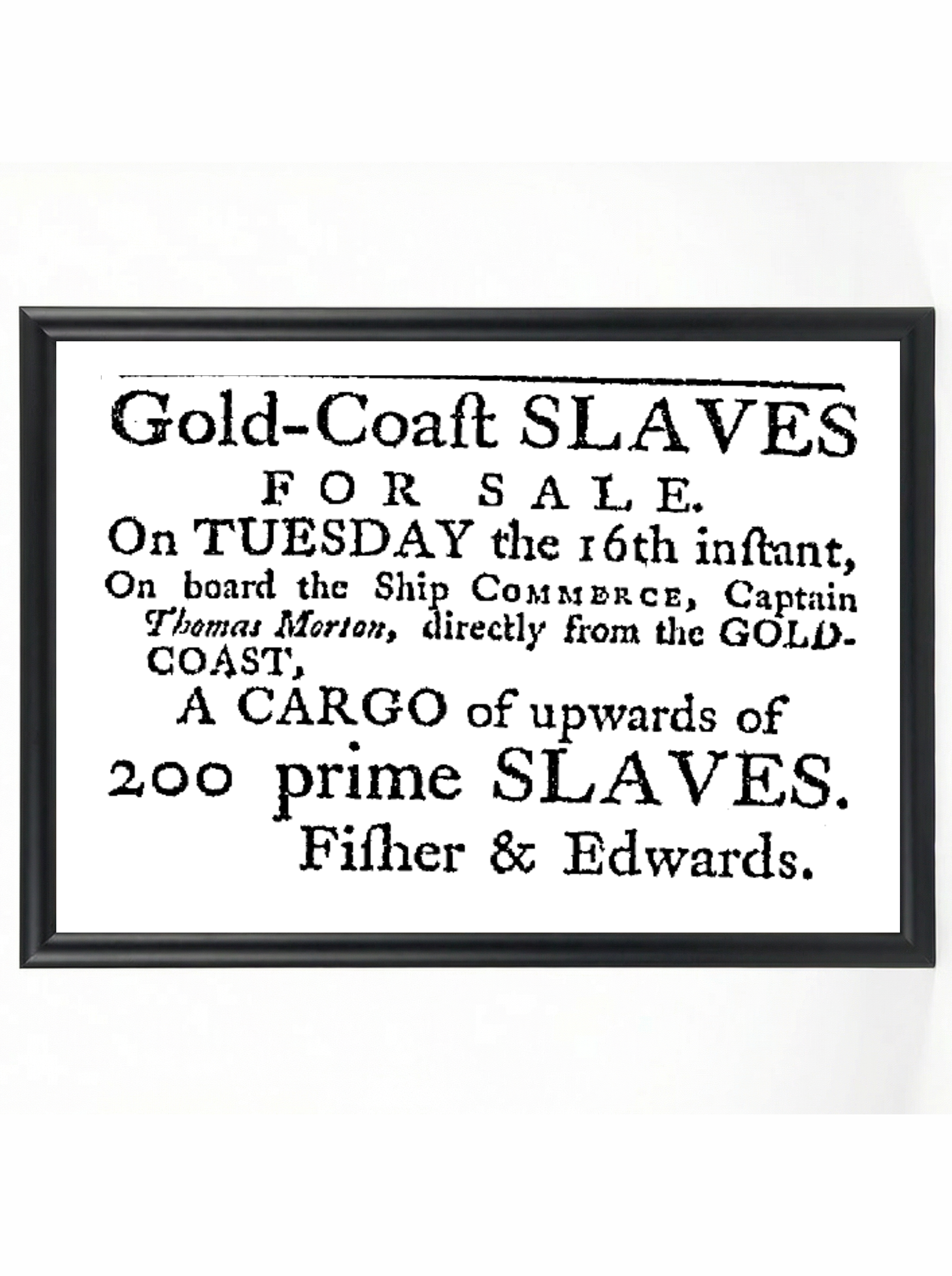 Gold-Coast Slaves for Sale: Ship Commerce Cargo 200