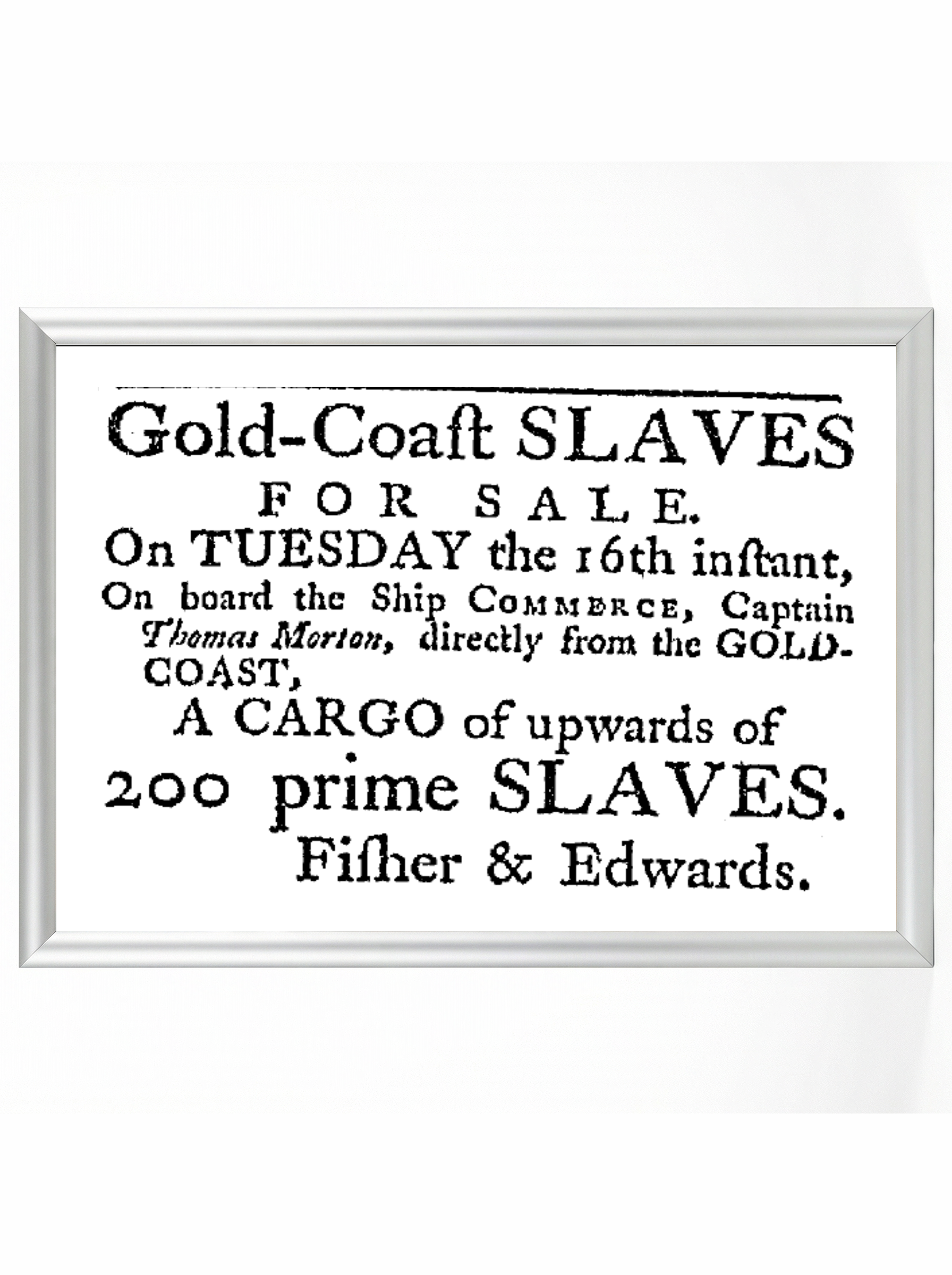 Gold-Coast Slaves for Sale: Ship Commerce Cargo 200