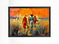 Group Walk – Harvest Field Art Print