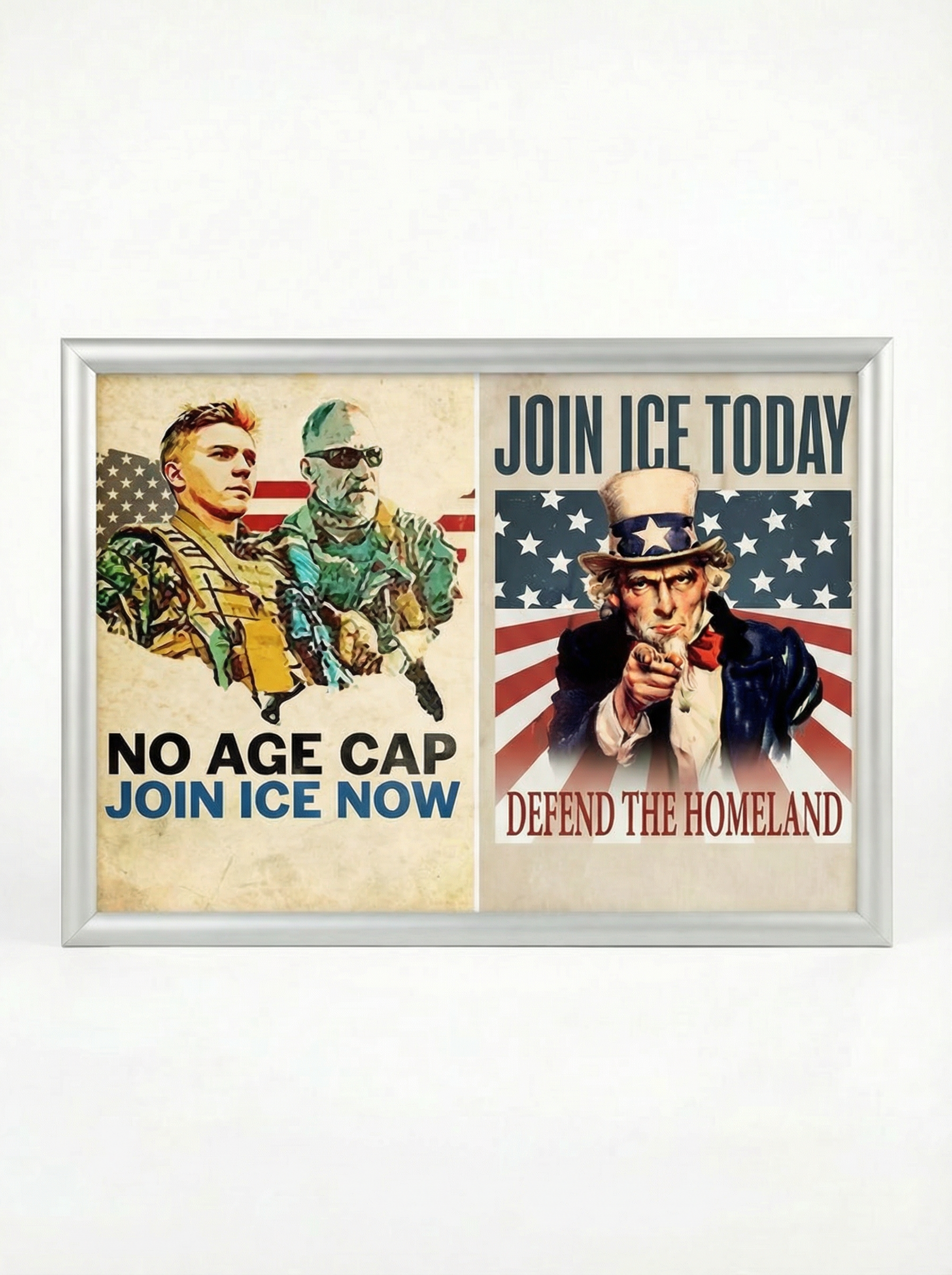 Join ICE Today: No Age Cap & Uncle Sam Dual Poster
