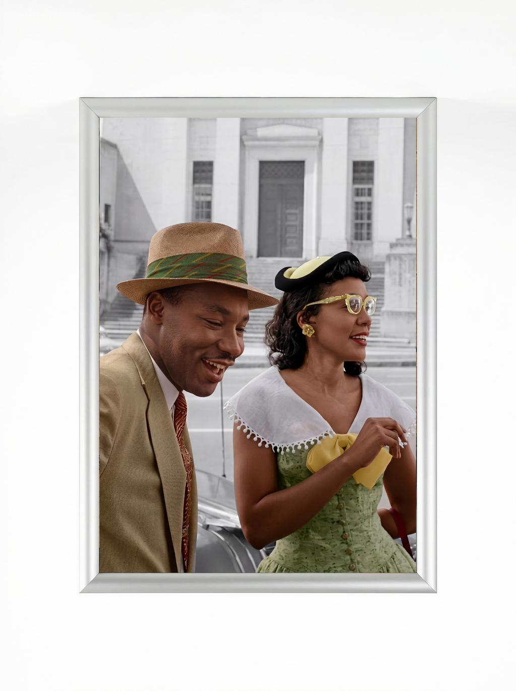 Martin Luther King Jr. & Coretta Scott King — Colorized Historical Portrait Poster