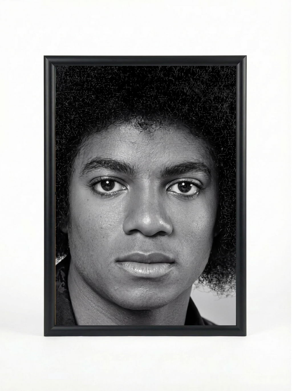 Young Michael Jackson — Close-Up Black & White Fine Art Portrait Poster