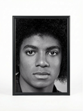 Young Michael Jackson — Close-Up Black & White Fine Art Portrait Poster