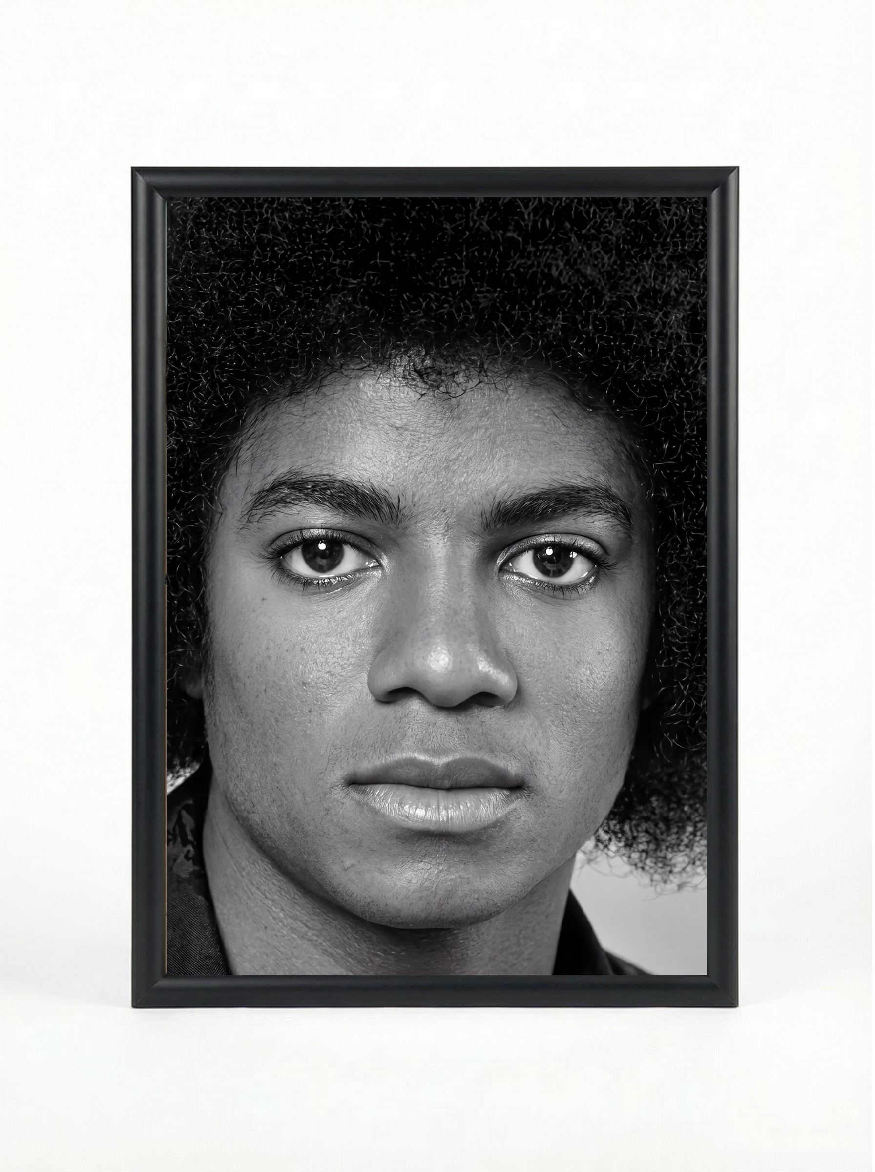 Young Michael Jackson — Close-Up Black & White Fine Art Portrait Poster