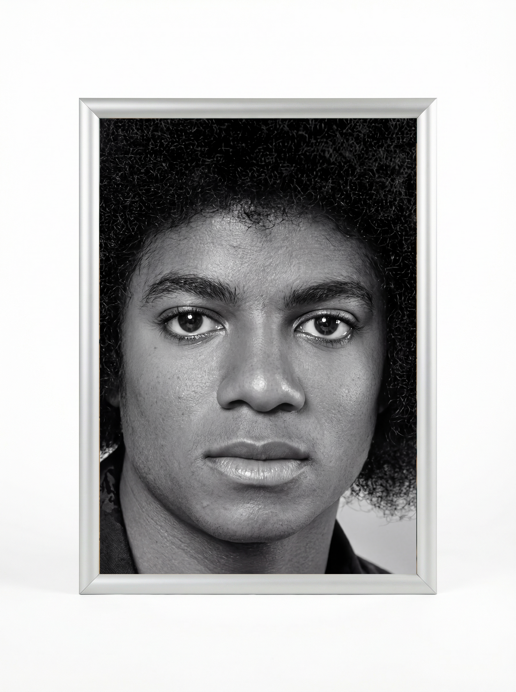 Young Michael Jackson — Close-Up Black & White Fine Art Portrait Poster