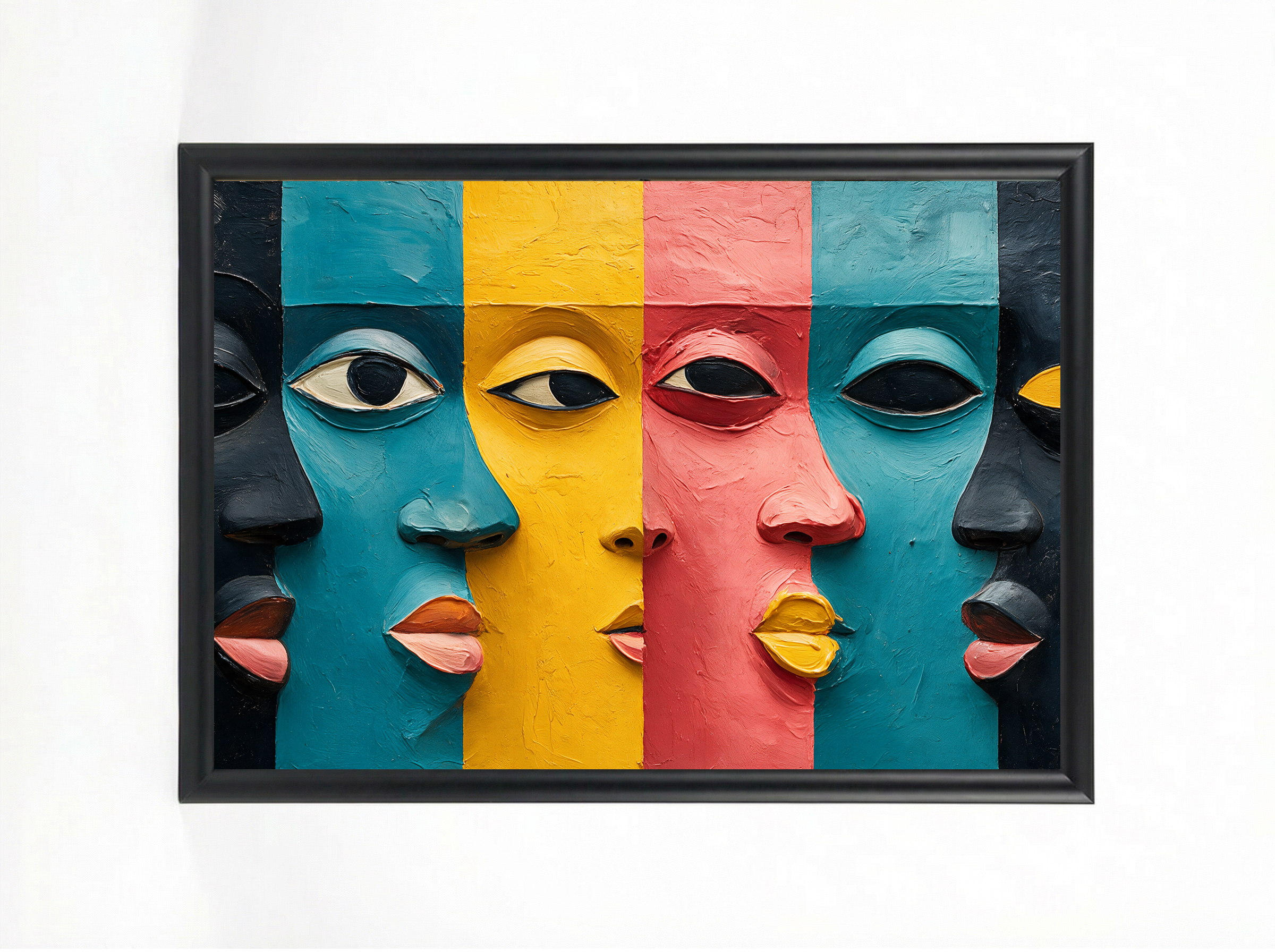 Mask of Color – Abstract African Faces Art Print