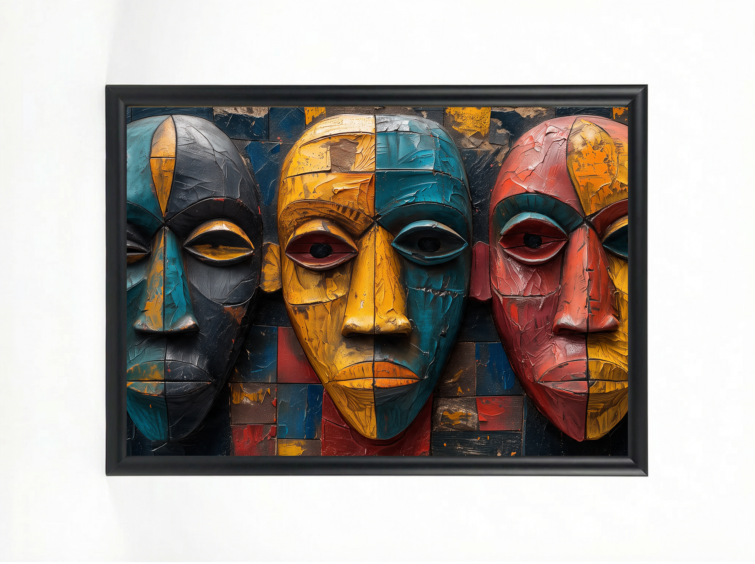 Mask of Wood – African Tribal Masks Art Print