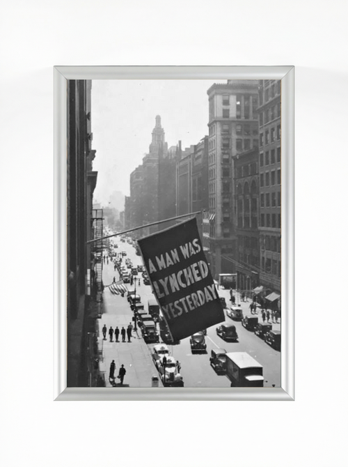 A Man Was Lynched Yesterday — NAACP Flag, Fifth Avenue, New York