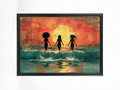 Ocean Sunset – Three Women Rising Art Print