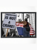 Protesting is Not a Crime: American Flag