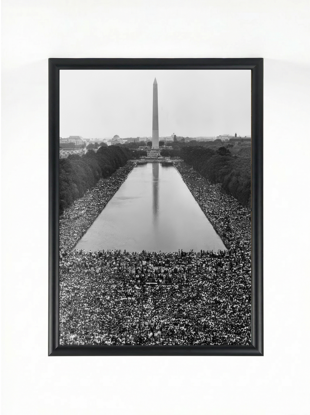 March on Washington 1963 | Reflecting Pool Aerial | Historical Art Print | Framed Poster