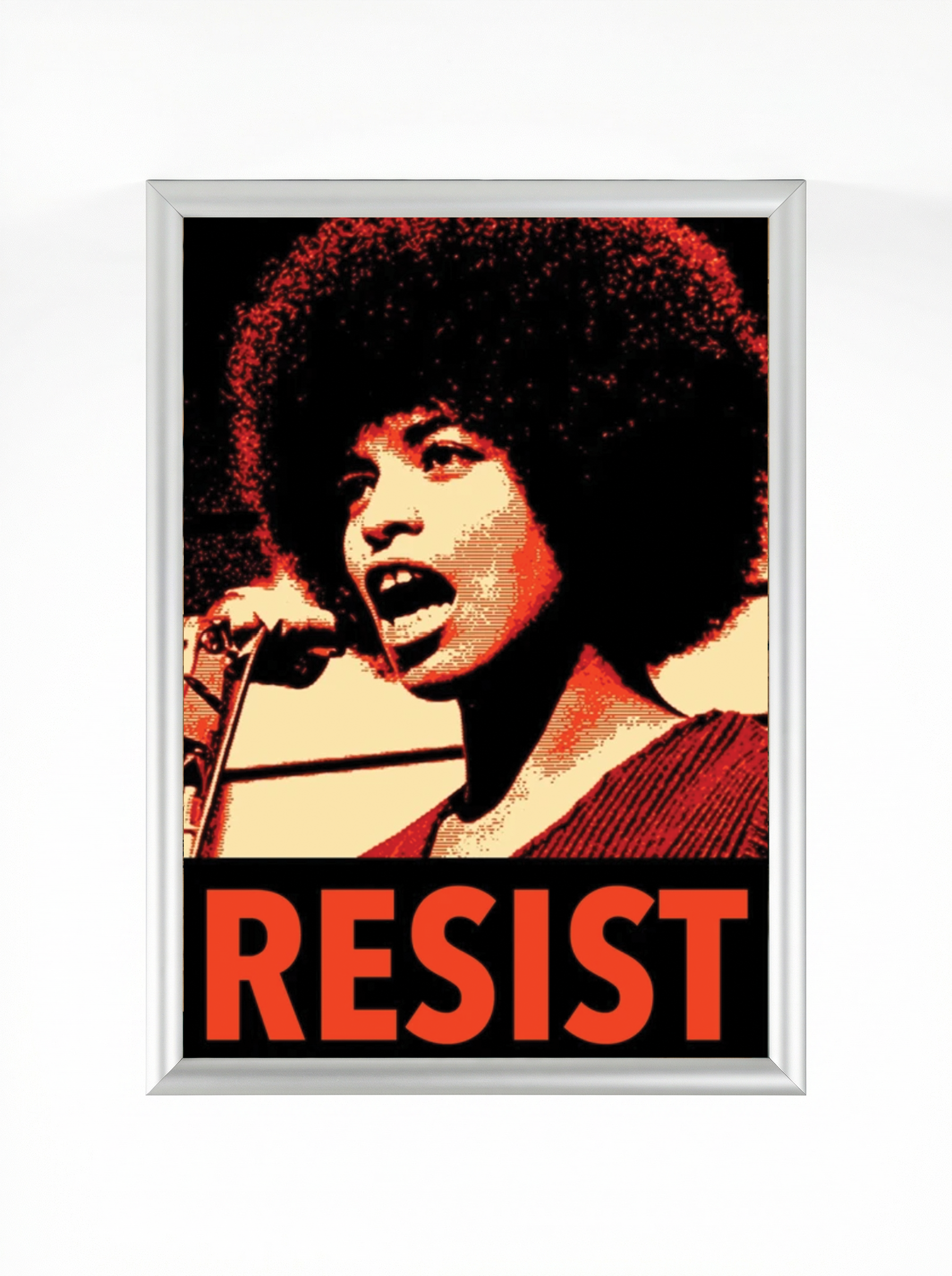 Angela Davis — RESIST Activist Art Framed Poster