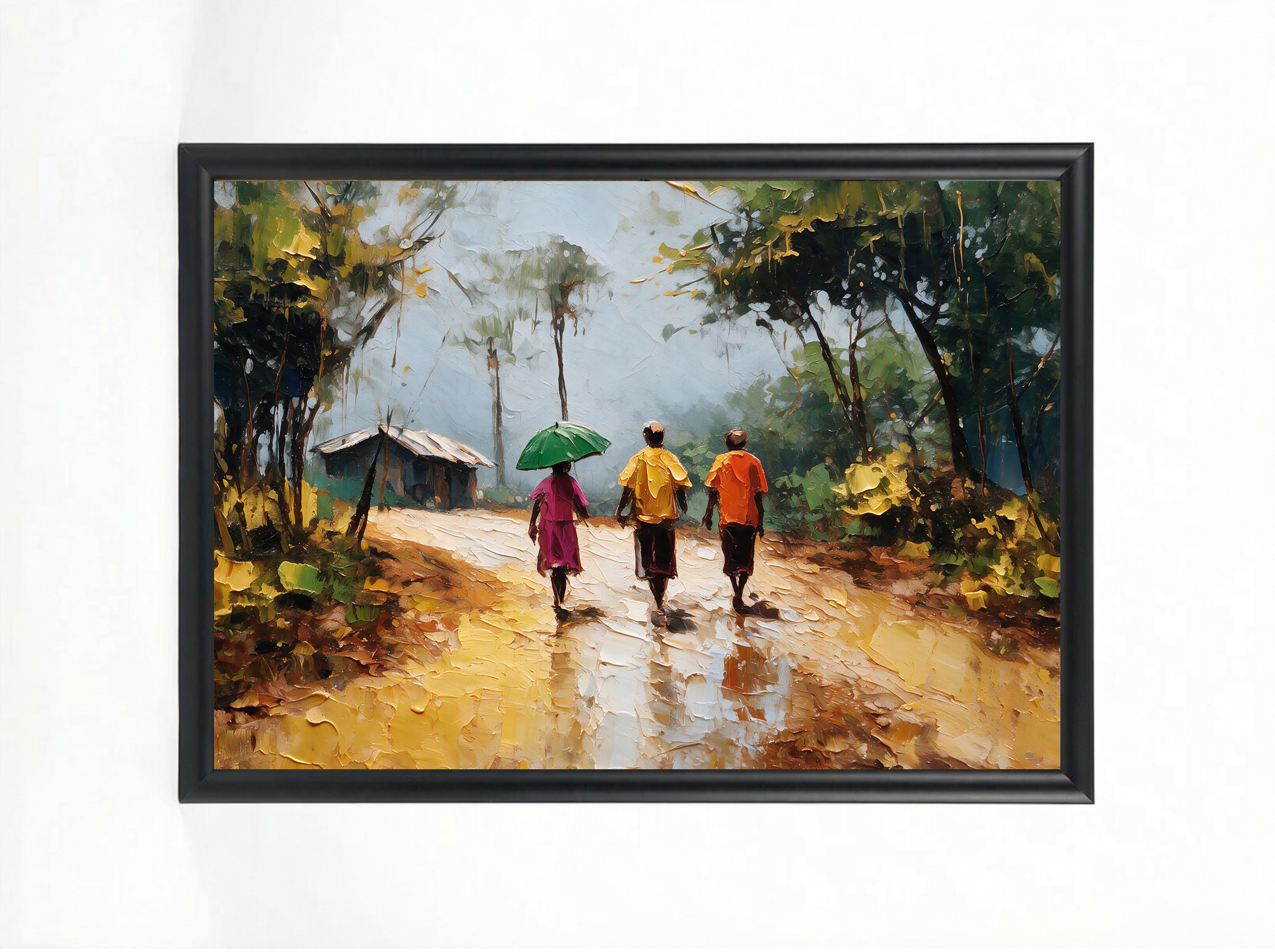 Rainy Days – Village Path Art Print