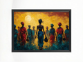 Return Home – African Women Procession Art Print