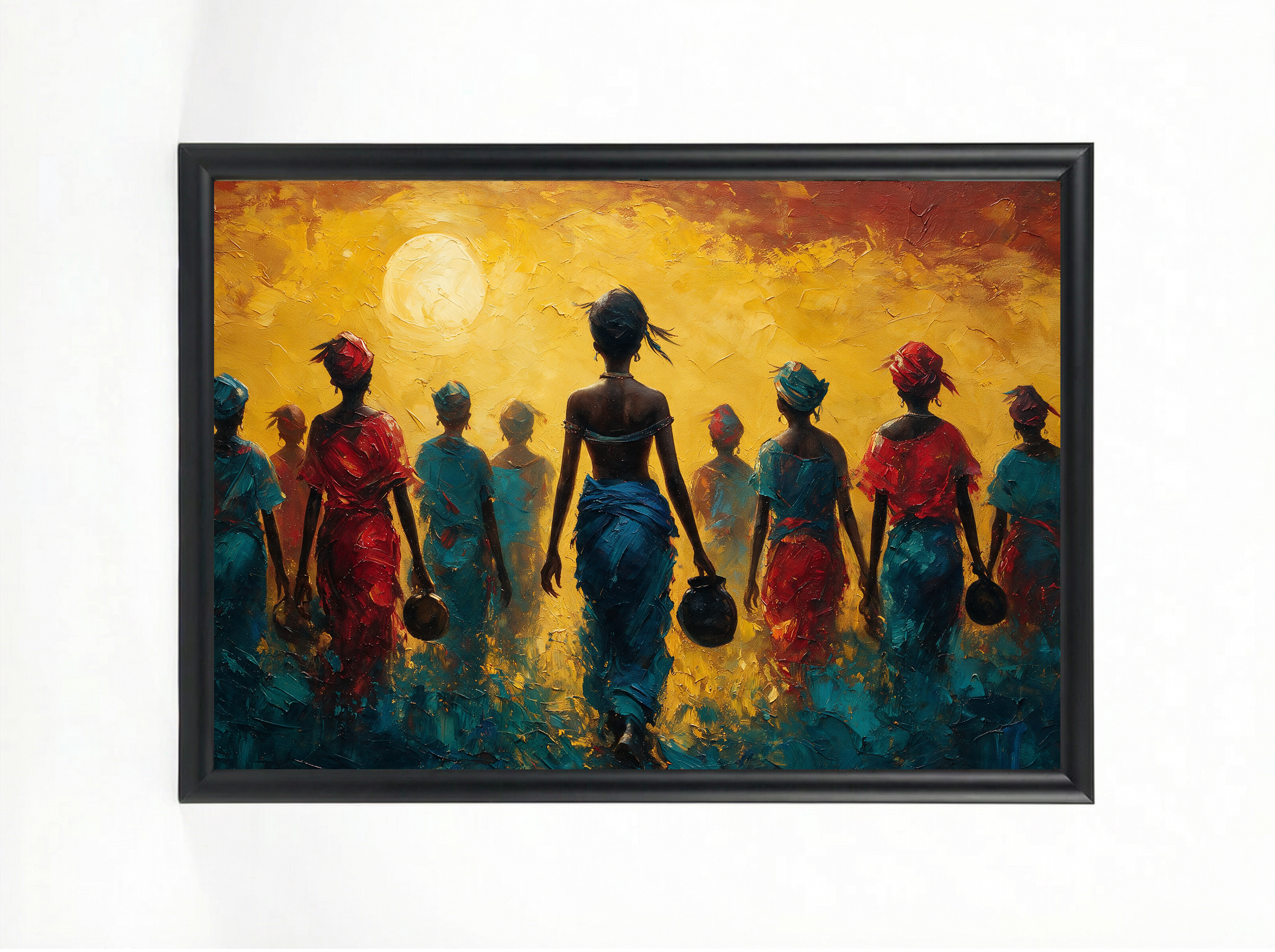 Return Home – African Women Procession Art Print