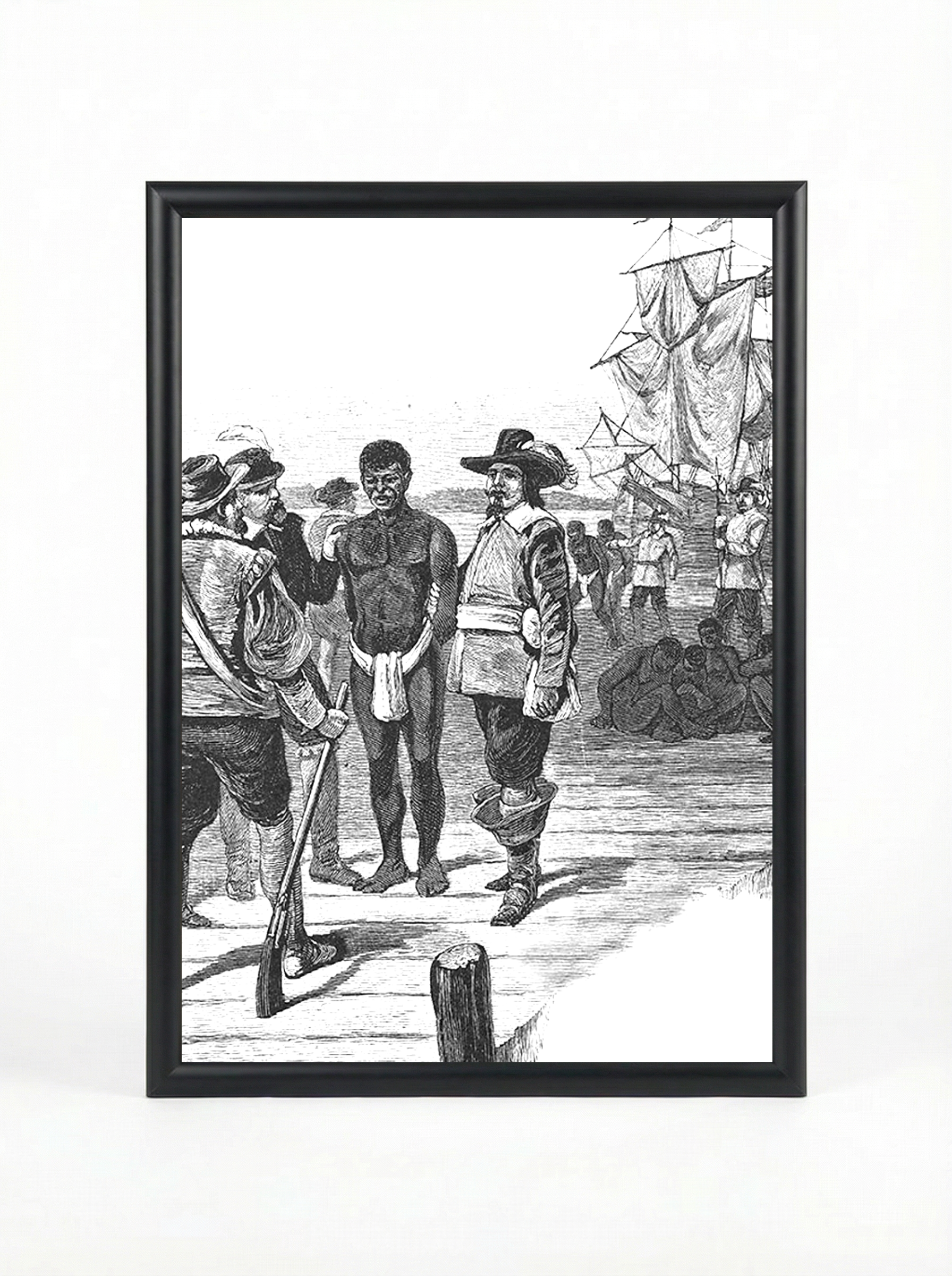Arrival at the Dock - Slave Trade Documentation Historical Poster
