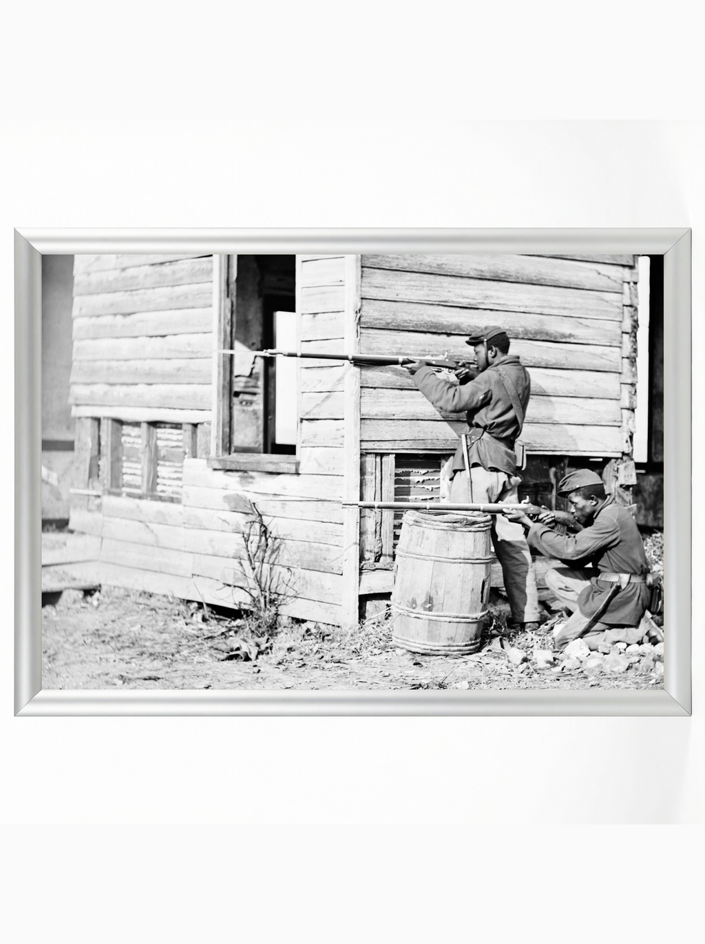 Union Soldiers at Rest - African-American Civil War Photography Poster