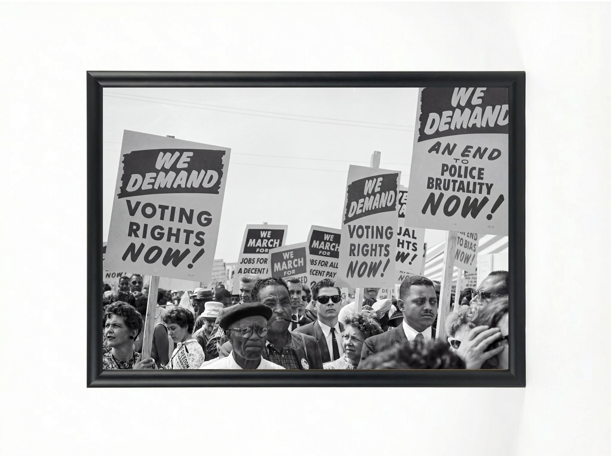 March on Washington, 1963 — "We Demand Voting Rights Now!" Framed Poster