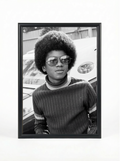 Young Michael Jackson — 70s Street Style Black & White Fine Art Portrait Poster